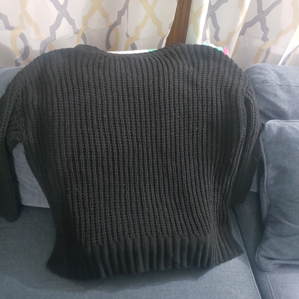American Eagle Outfitters Black Crew Neck Sweater